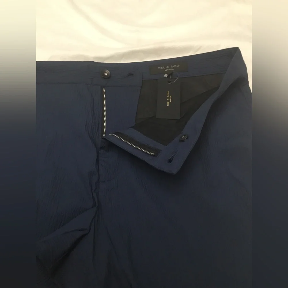 rag & bone Navy Flat Front Shorts